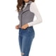 thumbnail image 4 of CHALECO CORTO SIN MANGAS DE SUEDE SINTÉTICO PARA MUJER INSPIRADO CHIC XS GRIS, 4 of 7