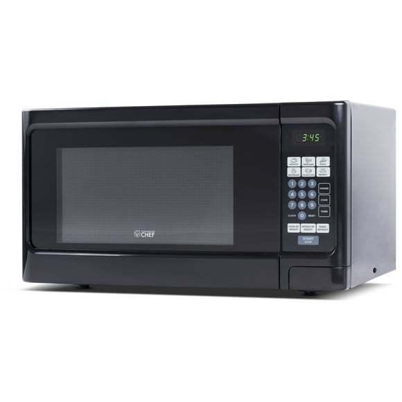 Commercial Chef 1,1 Cu. Ft.. Horno Microondas para Encimera, Color Negro.