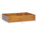 thumbnail image 2 of vidaXL Basin Solid Wood Teak 19.7"x13.8"x3.9", 2 of 6