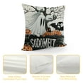 thumbnail image 4 of PHYHOO  Halloween Pillow Covers Black and White Ghost Pumpkins Decoration Outdoor Pillow Cases Black Throw Pillow Covers Decor for Sofa Bed Outdoor Car White, 4 of 5
