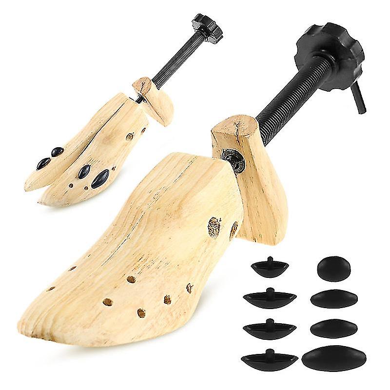 1 Pair Wooden Shoe Stretchers 2-way Shoe Tree Shaper Rack Boots Shoe Expander Tree Stretchers