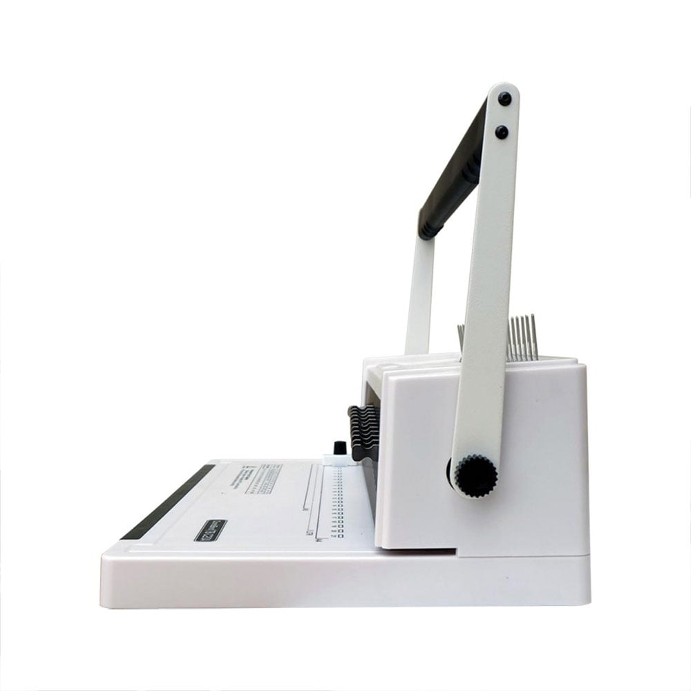 TB-C20A: TruBind Manual Spiral Coil Binding Machine, Manual Punch, Manual Comb Spreader/Closer, Disengageable Pins, White and Black