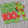 thumbnail image 3 of Teenage Mutant Ninja Turtles Ninja'd My Way Through 100 Days Kids T Shirt for Youth Boys and Girls, Athletic Heather, Medium, 3 of 5