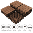 thumbnail image 6 of SmileMart 27pcs Indoor & Outdoor Wood Flooring Tiles for Patio Garden, 12" x 12", Brown, 6 of 10
