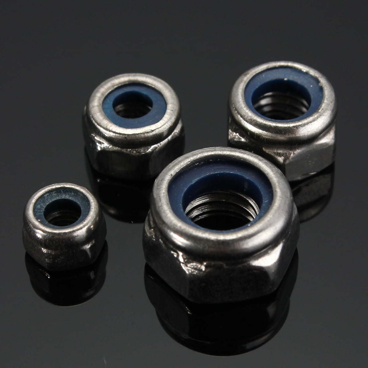 100 Pcs Metric M3/M4/M5/M6 Thread Selflocking Nylock Insert Lock Nut