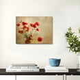 thumbnail image 2 of FUMJ Canvas Wall Art - Red Poppy Flowers on Vintage Abstract Background - Gallery Wrap Modern Home Art | Ready to Hang 16x12inch, 2 of 6