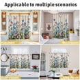 thumbnail image 5 of Blue Spring Floral Kitchen Curtains Window Panels, Pink Flowers Butterfly Rustic Insulated Window Treatment Curtain, Grommet Curtains for Bedroom/Living Room/Bathroom, 2 Piece 42"Wx63"L, 5 of 8