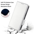thumbnail image 2 of for Samsung Galaxy A25 5G Case, Classic Design PU Leather Wallet Magnetic Closure Flip Case with Kickstand Card Holder Slot Shockproof Protective Cover for Samsung Galaxy A25 5G - White, 2 of 6