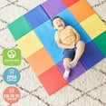 thumbnail image 5 of ECR4Kids SoftZone Square Dance Folding Activity Play Mat, 48in Square, Baby Essentials, Assorted, 5 of 9
