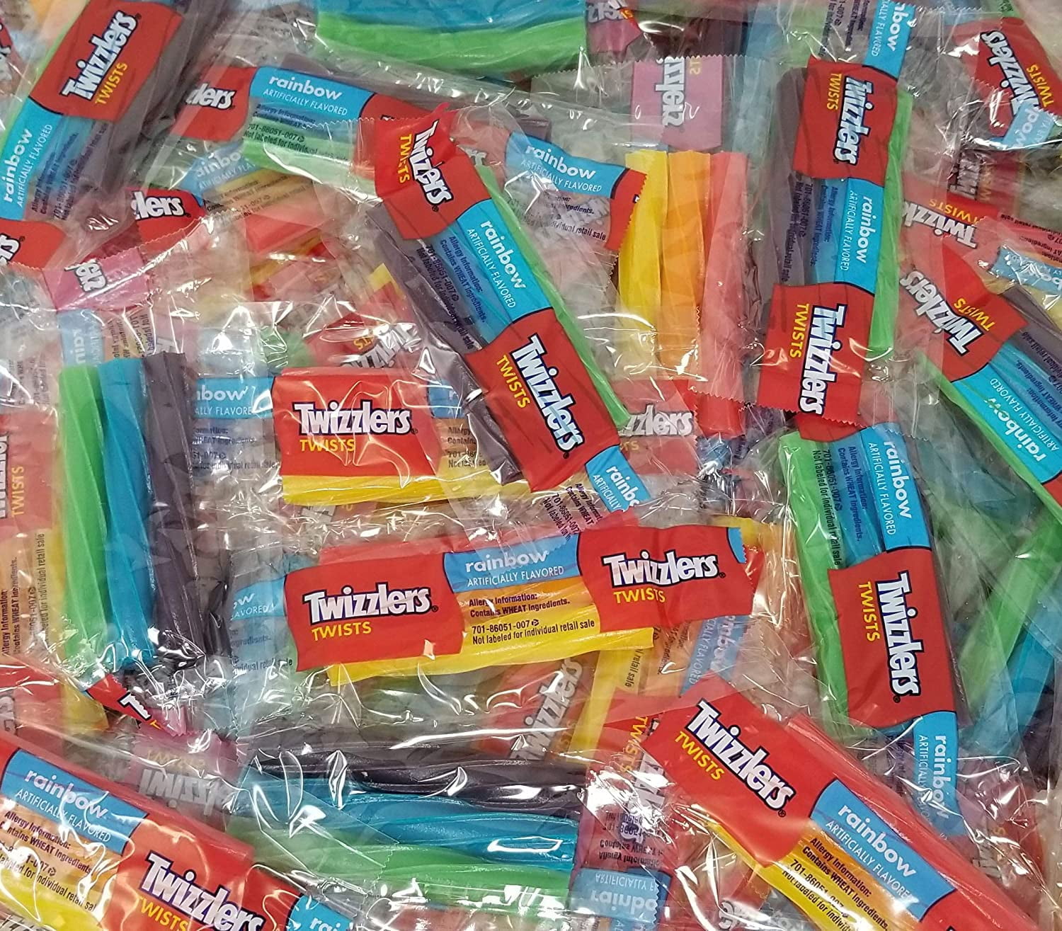 TWIZZLERS Twist Rainbow Candy Fruit Flavored Chews, Triple Twist Snack