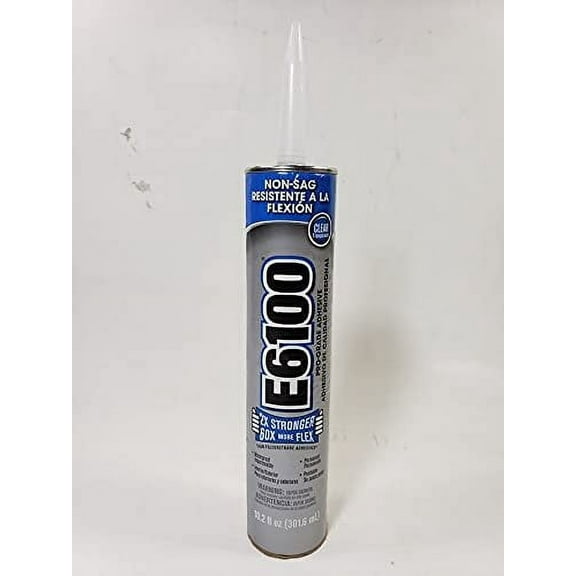 Eclectic Products 252011 12 Pack 10.2 oz. E6100 Industrial Strength Adhesive Non-Sag, Clear
