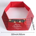 thumbnail image 6 of kiskick Cute Christmas Tree Collar: Santa Claus Snowman Letter Printed Box Decorative Props - Plush Desktop Tree Foot Box - Christmas Decoration Party Supplies, 6 of 8