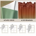 thumbnail image 3 of Burnt Orange Teal Ombre Kitchen Window Curtains, Swag Curtains Valance for Bedroom Living Room Bathroom, Modern Abstract Art Aesthetics Rod Pocket Window Curtain Block Drapes 2 Panels 36"x45", 3 of 9