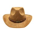 thumbnail image 5 of Classic Western Cowboy Hat Felt Cattleman Shapeable Brim for Men Women Cowgirl Halloween Rodeo Accessory, 5 of 5