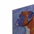 thumbnail image 2 of Luxe Metal Art 'Brindle Boxer Dog' by Rebecca Wang Art, Metal Wall Art, 12"x16", 2 of 9