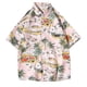 thumbnail image 1 of Camisa hawaiana de manga corta con cuello levantado para la playa para hombre, camisas informales con botones estampadas de verano Fridja po5046, 1 of 2