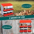 thumbnail image 3 of Bingirl Boîte de Nidification pour Poules en Métal Rouge à 6 Trous avec Support : Acier Galvanisé Robuste, Ponte Enroulable, Couvercle Verrouillable, Collecte Facile des Œufs pour Poulailler Extérieur, Ferme et Jardin, 3 of 7