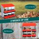 thumbnail image 3 of 6-hole red metal chicken nesting box con stand. heavy-duty galvanized steel roll-away laying box para hens. lockable lid easy egg collection outdoor poultry coop para farm & backyard, 3 of 7