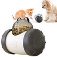 thumbnail image 1 of Vaso de juguete para perros y gatos, oso oscilante, comida faltante, alimentación con bolas, suministros para mascotas, color negro Rojo Verde, 1 of 5