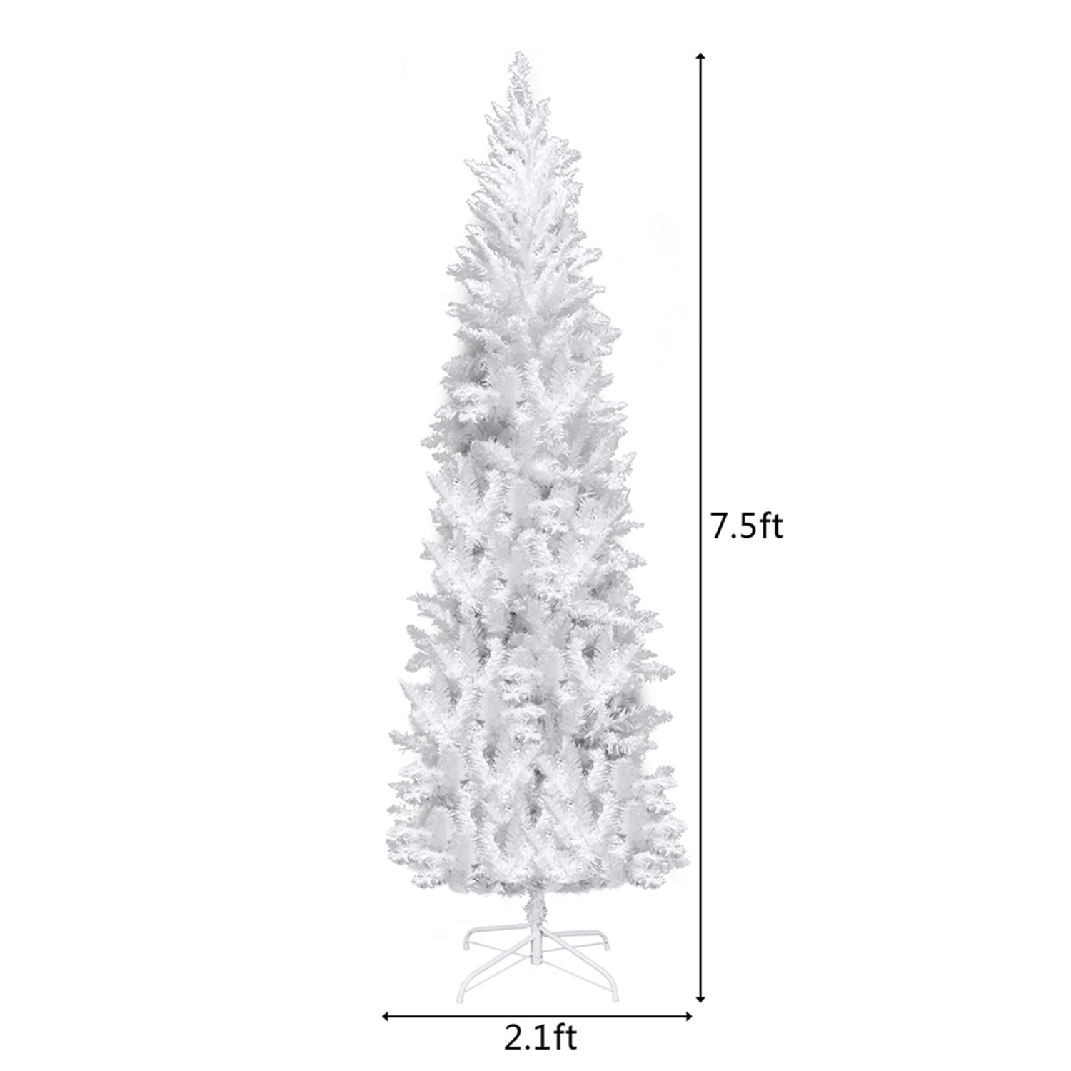 Kepooman 7.5ft Flocking Tied Light Christmas Tree, White Xmas Tree Kepooman 7.5ft Flocking Tied Light Christmas Tree, White Xmas Tree