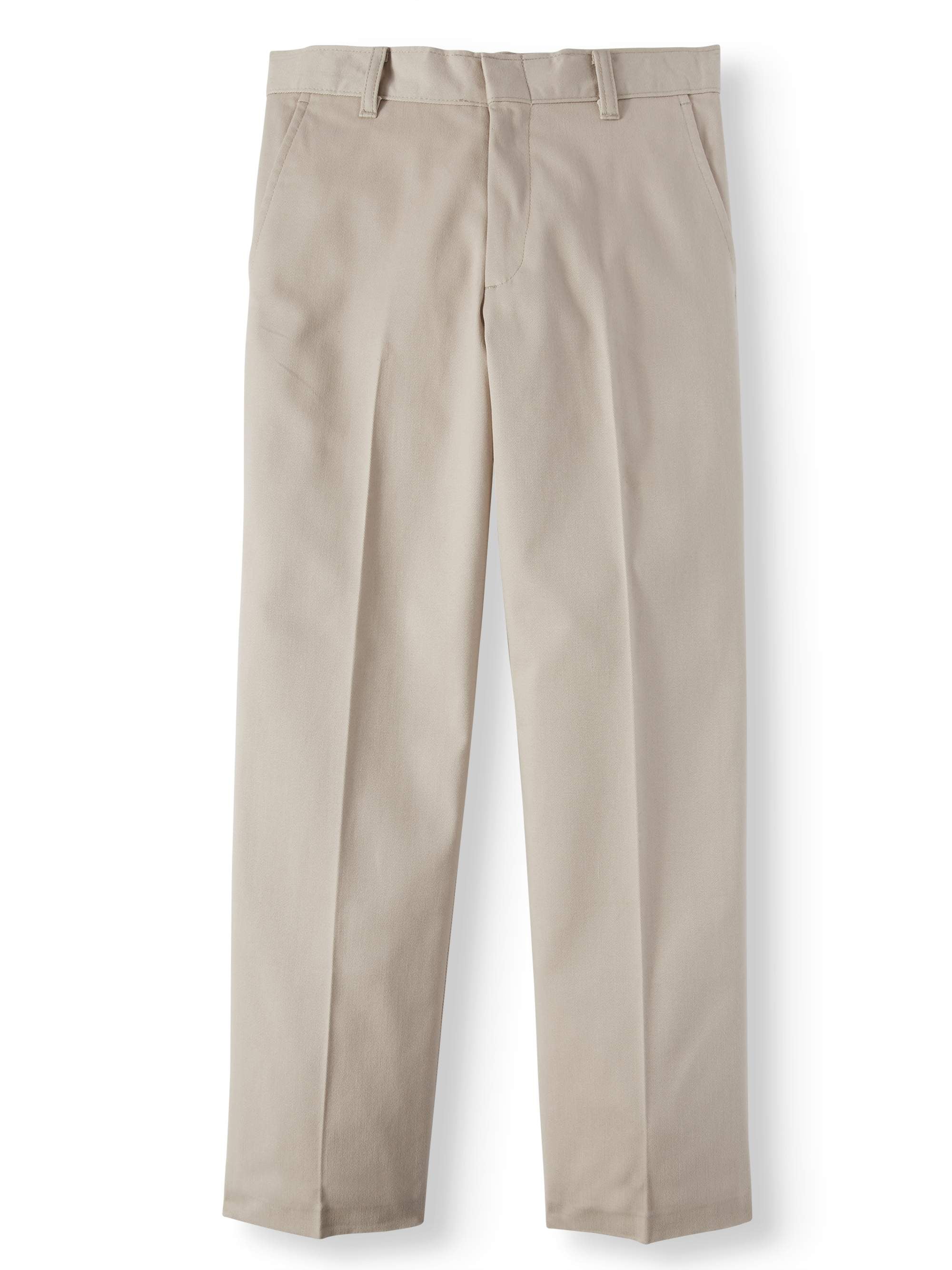 Essentials Girls Flat Front Uniform Chino Pant