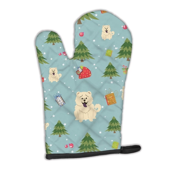 Carolines Treasures BB4800OVMT Christmas Chow Chow White Oven Mitt Large multicolor