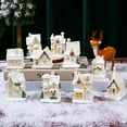 thumbnail image 6 of Resin Christmas Village Houses, Christmas Farmhouse, LED Christmas Village Sets Miniature Christmas Figurines Decorations for Tabletop Mantle Decor, 1 Pack, 6 of 8