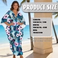 thumbnail image 5 of XYZCANDO Hibiscus Kaftan Dresses for Women V Neck Batwing Sleeves Swimsuit Coverup Oversized Beach Cover Ups Loungewear Maxi Dress Hawaiian Robe for Vacation & Outdoor, 5 of 7