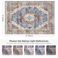 thumbnail image 2 of Boho Vintage Round Rug ft- Faux Wool Dreely Washable Area Rug Small Distressed Throw Rugs Floor Carpet for Door Mat Entryway Bedrooms Laundry (Round - ; Diameter Border ), 2 of 7