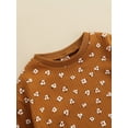 thumbnail image 5 of Qiylii Baby Girl’s Floral Bodysuit O-Neck Long Sleeve Triangle Romper,0-24M, 5 of 8