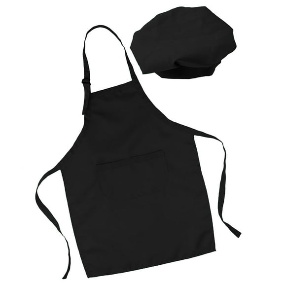 WRITWAA 1Set Party Cooking Apron Black with Adjustable Neck Strap and Waist Tie for Creative Kitchen Use