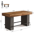 thumbnail image 2 of Fnova 63 Inch Industrial Bar Height Table with Dual Footrests, Counter Height Bar Table for Home Bar Cafe Restaurant, 2 of 12