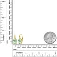 thumbnail image 4 of Gem Stone King 18K Yellow Gold Plated Silver Green Prasiolite Earrings for Women (4.20 Cttw, Oval 11X9MM), 4 of 5