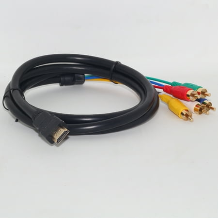 Component Video Cable Gold Plating - Mosunx 5ft Full HD 1080P HDMI Male to 5 RCA RGB Audio Video AV Component Cable