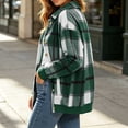 thumbnail image 6 of Perfectbot Women's Plaid Shacket, Button Down Shirt Jacket with Ribbed Hem, Relaxed Fit Fall Outerwear, 6 of 8