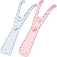 thumbnail image 3 of 2pcs Dental Floss Holders Dental Flosser Built-In Spool Flat Wire Dental Floss Replacement Racks (Pink + Blue), 3 of 3