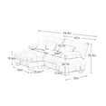 thumbnail image 2 of Alvantor 94" Modular Sectional Sofa with Convertible Ottomans, Chenille L-Shaped Cloud Sofa 2 Seat Oversized Couch for Living Room Blue, 2 of 9
