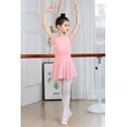 thumbnail image 6 of Yuyuekeji Dance Ballet Leotards for Girls,Kids Ruffle Sleeve Tutu Girls Skirted Dress 4-11 Years, 6 of 7