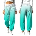 thumbnail image 5 of KICILVS Comfy Pants Women Gradient Print Baggy Drawstring Waist Flowy Sweatpants with Pockets Loose Athletic Casual Trousers, 5 of 9