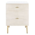thumbnail image 5 of SAFAVIEH Genevieve Mid-Century 2 Drawer Nightstand, White/White Washed, 5 of 15
