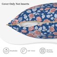 thumbnail image 3 of KLL Rose Flowers Decorative Throw Pillow Covers Velvet Soft for Couch Sofa Bedroom Living Room Outdoor (No pillow core)- 20"x20", 3 of 5
