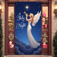 thumbnail image 2 of Elegant Design Holy Night Angel Banner Decorative Print Starry Sky Angelic Theme for Christmas Celebration Home Decoration Church Events, 2 of 9