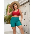 thumbnail image 6 of Charmo Women Plus Size Swim Short Mesh Board Shorts High Waisted Boyleg Swimsuit Bottoms, 6 of 6