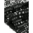 thumbnail image 5 of DARING DIVA Women's Plus Sequin Ruffle Short Sleeve Glitter Top 1X Black, 5 of 6
