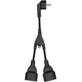 thumbnail image 6 of Europe CEE7/7 Schuko 1-to-2 Outlet Power Cord Splitter Extension Cord,Power Cord Euro Schuko Plug CEE7/7 Male to 2X Schuko Socket Female Y Splitter Cord (Elbow 1-to-2, Black, 1ft/30cm), 6 of 8