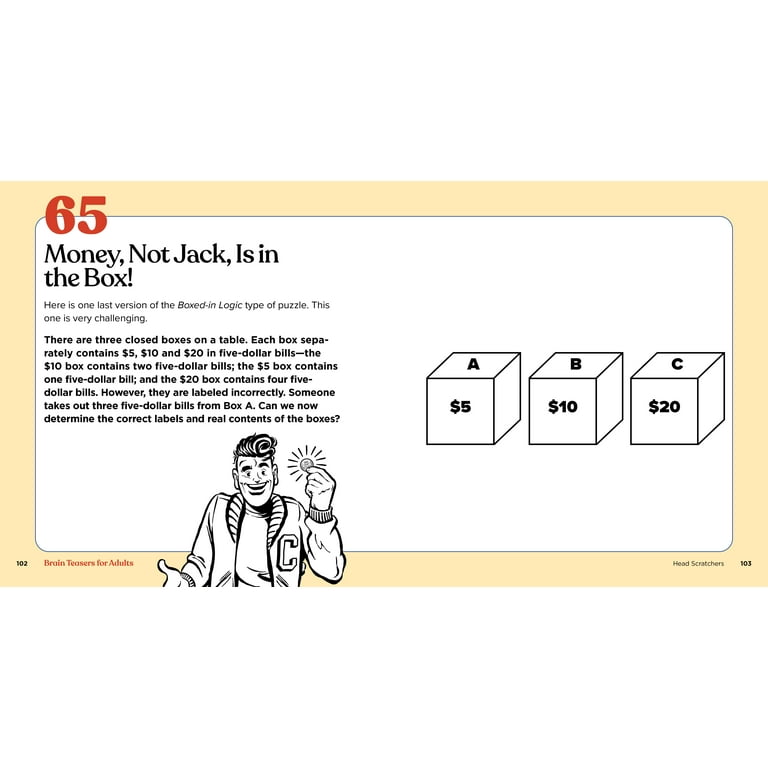 Brain Teasers for Adults 75 Large Print Puzzles Riddles and