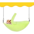 thumbnail image 1 of Cama de plátano para hámster, casa, animal PEQUEÑO, hamaca cálida, accesorios para jaula, nido para dormir de rata, planeador de caramelo, hámster, pájaro, mascota, 1 of 5
