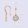 thumbnail image 2 of 3 Carat IGI Certified Round Shape Lab Grown Diamond Earrings | 18K Rose Gold | Bella Vintage Dangling Lab Diamond Earrings | Prong Setting | FG-VS Quality Friendly Diamonds, 2 of 6