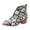 Silver, variant on Womens Pointed Toe Ankle Boots V Cut Chelsea Booties Slip on Low Heel Dressy Western Booties