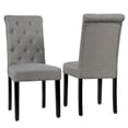 thumbnail image 3 of Resenkos Dining Chairs, Kitchen Chairs Trattoria Chairs,2 Pieces Tufted Dining Chair Set with Adjustable Anti-Slip Foot Pads-Gray, 3 of 8